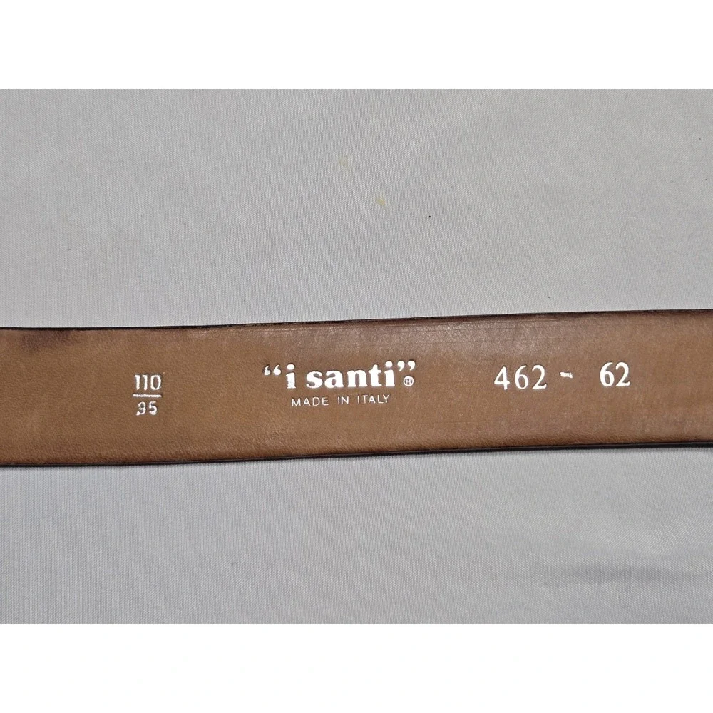 i santi Genuine Italian Leather Textured Brown Belt Fits 36-38